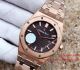 2017 Swiss Fake Audemars Piguet Rose Gold Royal Oak Chocolate Face Watch (3)_th.jpg